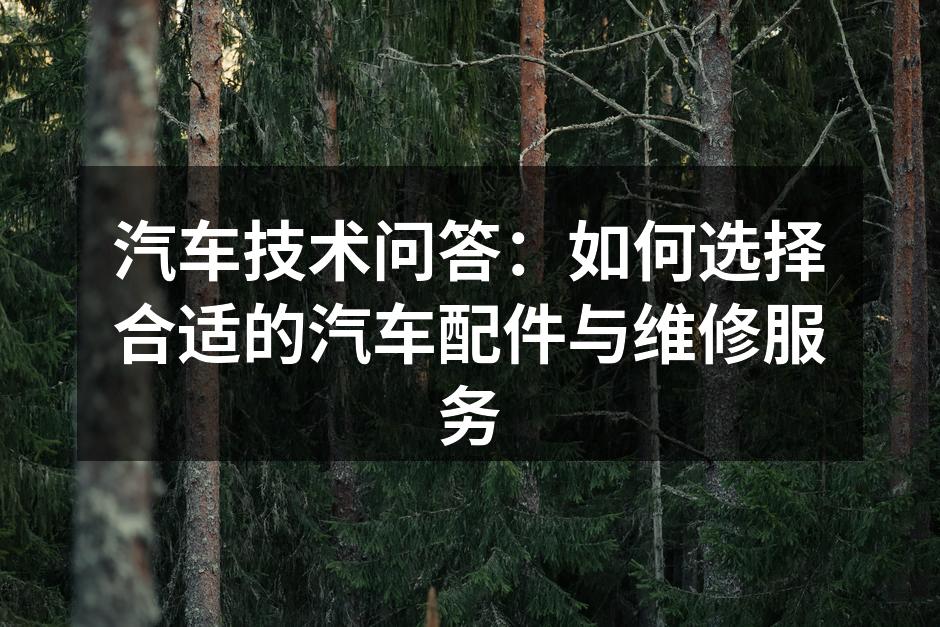 优质汽车配件示例